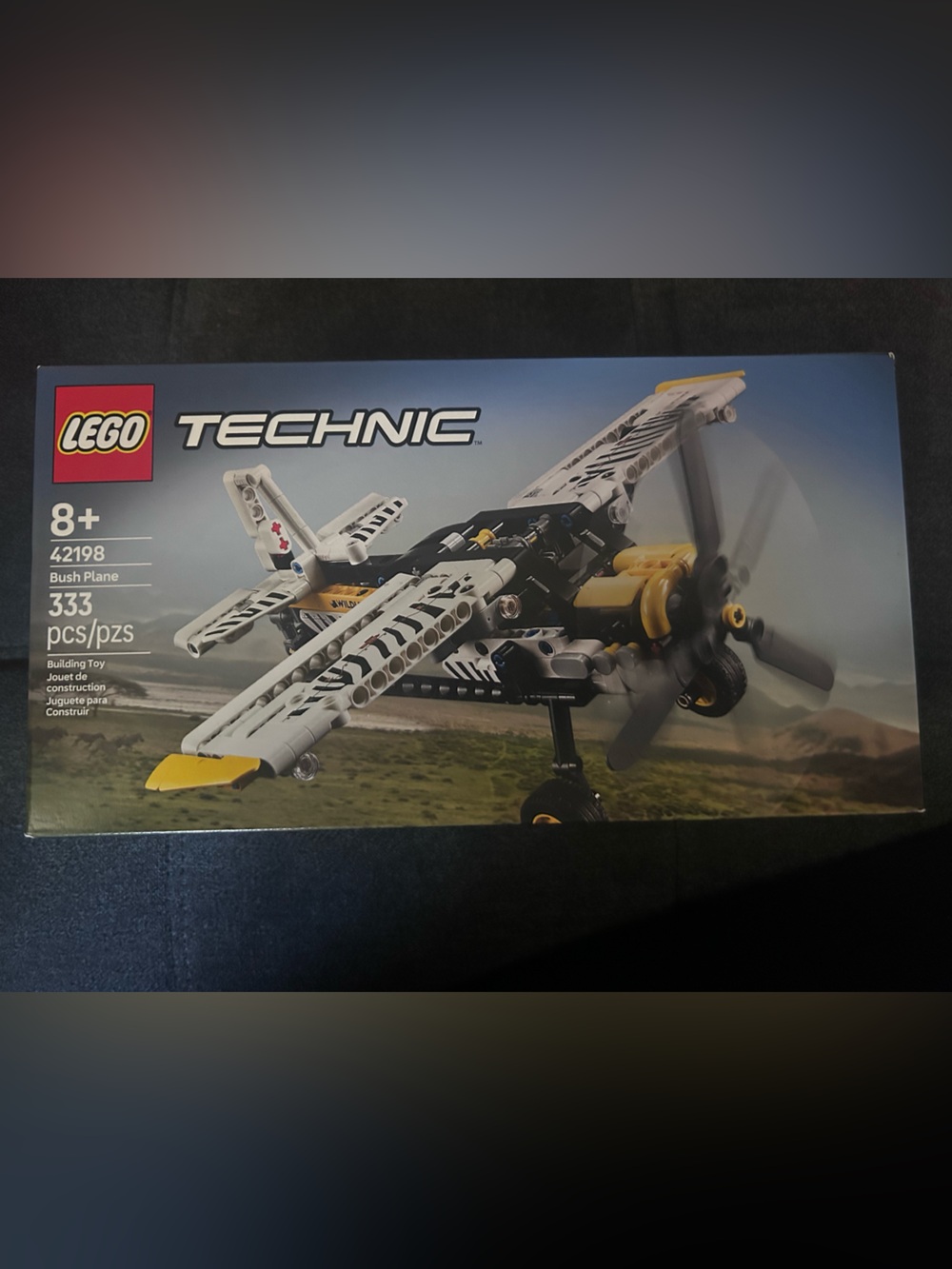 Lego Technic Zebra-Pattern Propeller Plane - New